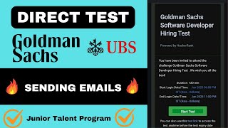 Direct Test Job For Freshers | Goldman Sachs Sending Test Emails | High Salary Job For Freshers