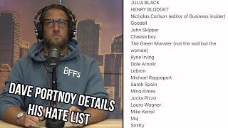 Dave Portnoy Details His Hate List