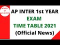 AP INTER 1st YEAR TIME TABLE 2021|AP INTER EXAM DATES 2021|AP INTER EXAM PATTERN 2021|AP INTER NEWS