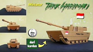 Miniatur Premium Tank dari Kardus || Tank Harimau dari kardus