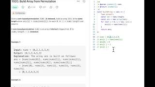LeetCode 1920. Build Array from Permutation — JavaScript