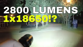 WOW Nitecore TM03 Reivew - Brightest 18650 Flashlight!