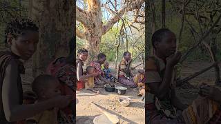 Hadzabe Women Sharing Meals#hadzabetribe #shortsfeed