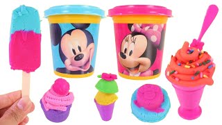 Nat and Essie Create Minnie Mouse Softee Dough Clay Arts \u0026 Crafts