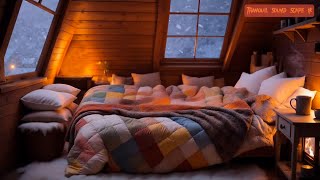Snowstorm night In a warm cabin , The firewood crackles and whistles, perfect for relaxing sleep p38