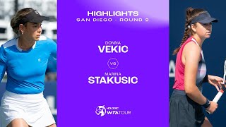 Donna Vekic vs. Marina Stakusic | 2024 San Diego Second Round | WTA Match Highlights