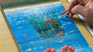 How to Draw a Spring Scene / Acrylic Painting for Beginners