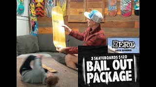 Zero skateboards Bailout Mystery Box Opening 3 boards $120