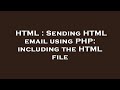 HTML : Sending HTML email using PHP: including the HTML file