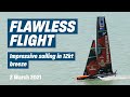 FLAWLESS FLIGHT: Emirates Team New Zealand set sail from inner harbour