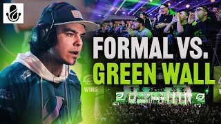 FORMAL ON PLAYING AGAINST THE GREEN WALL