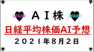 【明日株】明日の日経平均株価予想　2021年8月2日(月)