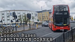 London Buses at HARLINGTON CORNER (2023)