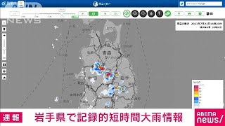 岩手県に記録的短時間大雨情報(2021年7月21日)