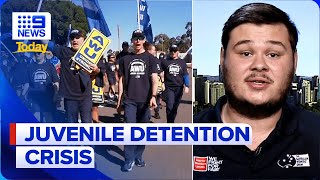 Queensland youth detention workers strike over unsafe conditions | 9 News Australia