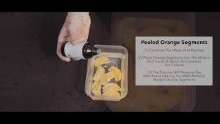 Enzyme Peeled Orange Segments Using Pectinex