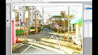 photoshopで写真を水彩画に変える。part69  CG  合成写真　写真加工　インスタグラム　 イラストレーター　フォトショップ　　photoshop　コンピューターグラフィックス