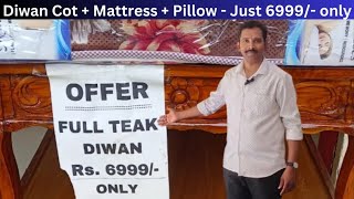 Exclusive Offer 6999/- only - Diwan Cot + Mattress + Pillow - Call 7331188678