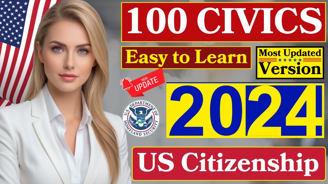 2024 (EASY Answer) USCIS Official 100 Civics Questions & Answers For US ...