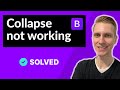 Bootstrap 5 Collapse not Working (SOLVED)