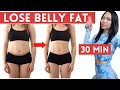 Lose belly fat & muffin top, get HOURGLASS ABS in 14 day standing workout🔥30 min no squats/lunges