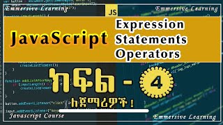 JavaScript Expressions, Statements and Operators || Js Course || Part -4 || web development #dev