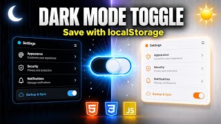 Dark Mode Toggle with Local Storage | HTML CSS JavaScript | Silent Coding