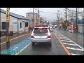 ドラレコ　対向車線を逆走