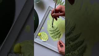Foggy Forest painting process / Summer landscape painting / Leaf painting process Botanical