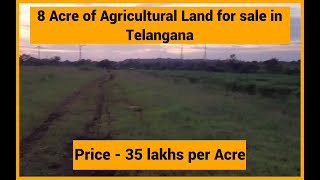 Telangana : 8 Acre of Agricultural Land for sale located at Ananthasagar, Sangareddy District