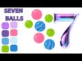 Learn to Draw and Color Number 7 | Fun with 7 Balls | Taby's Colouring Studio for Kids