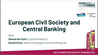 NextGen Central Banking: European Civil Society and Central Banking