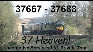 Class 37 Double Header Special - 37667 \u0026 37688 - Locomotive Services Ltd Private Tour