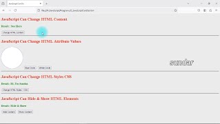 What Can JavaScript Do | JavaScript Can Change HTML Content | HTML Attribute Values | HTML Styles