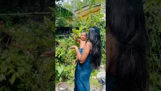 අම්මි එක්ක පළවෙනි පාරට එළියේ shower එකෙන් නාපු චූටි මැණික🥰💕🌹#niecelove