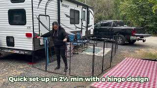 Want a stress-free RV trip with your dog? Try this dog playpen for outdoor use | #doglife