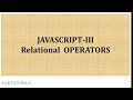 5 Comparison Operators | Full Stack Web Development | Java script Relational operators