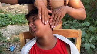 Kid Getting His First ASMR Head Massage By ASMR YOGi