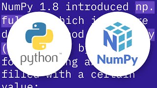 NumPy array initialization (fill with identical values)