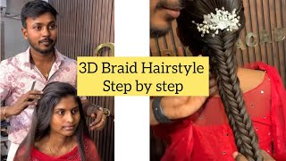 3D Braid Hairstyle step by step Techniques