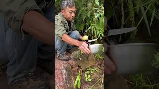 今天上山干活，在山上拷一锅洋芋酸汤，再烤上点牛肉干巴，这味道绝了！#记录真实生活 #我的乡村生活 #农村生活 #农村美食