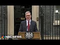 U.K. Prime Minister Keir Starmer speaks outside No. 10 Downing Street