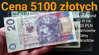 Szok 5100 zł za 20 zł banknot Radar o wysokiej nocie Gradingu PMG 70, #inwestycja w inflacji 06.2022