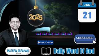 Daily word of God by Mathew Abraham (Doha) - 21st January 2025