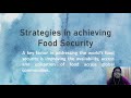 a review on challenges and strategies in achieving food security