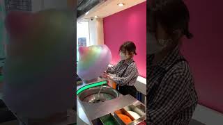 Rainbow cotton candy from Tokyo, Japan #travel #shorts #travelvlog #japan