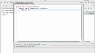 Java Video Tutorial 19: Using continue statements