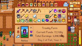 Stardew Valley Fall Day 1 Year 3 - Day 2 ish