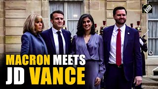 AI Action Summit: French President Emmanuel Macron meets US VP JD Vance