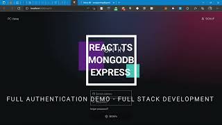 FULL AUTHENTICATION DEMO - FULL STACK DEVELOPMENT